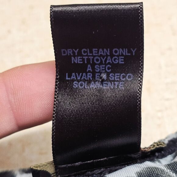 BCBG Womens Animal Print Skirt Sz Large Contrast Trim Knee Length Mob Wife Siren - Picture 5 of 8